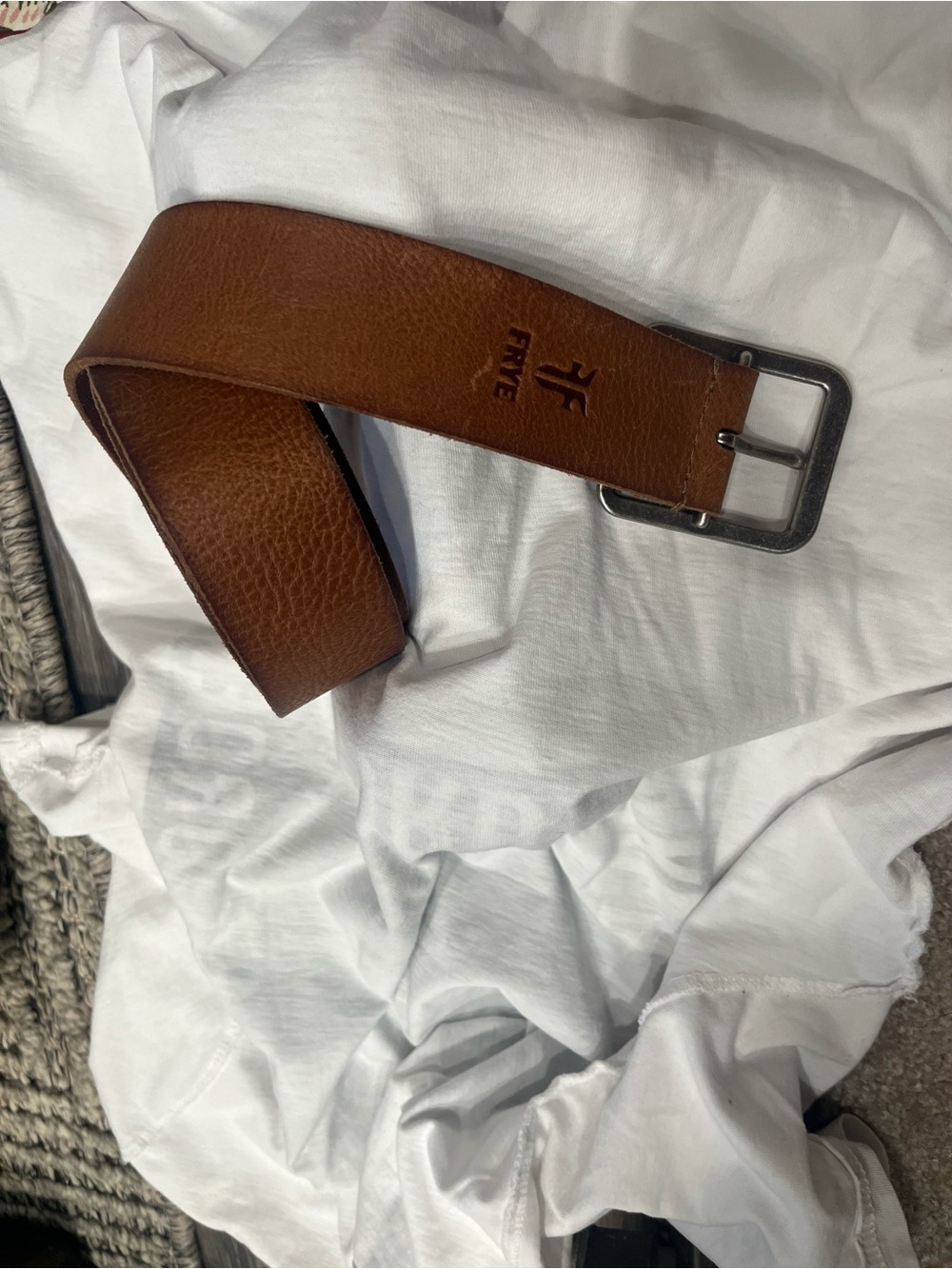 FRYE leather belt Sz W 38